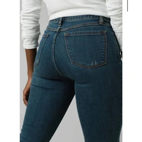 Prana Sienna Jeans Stretch Skinny True Blue Organic Cotton Size 6/28 Tall NWT - Picture 4 of 9